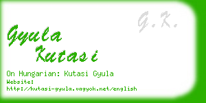 gyula kutasi business card